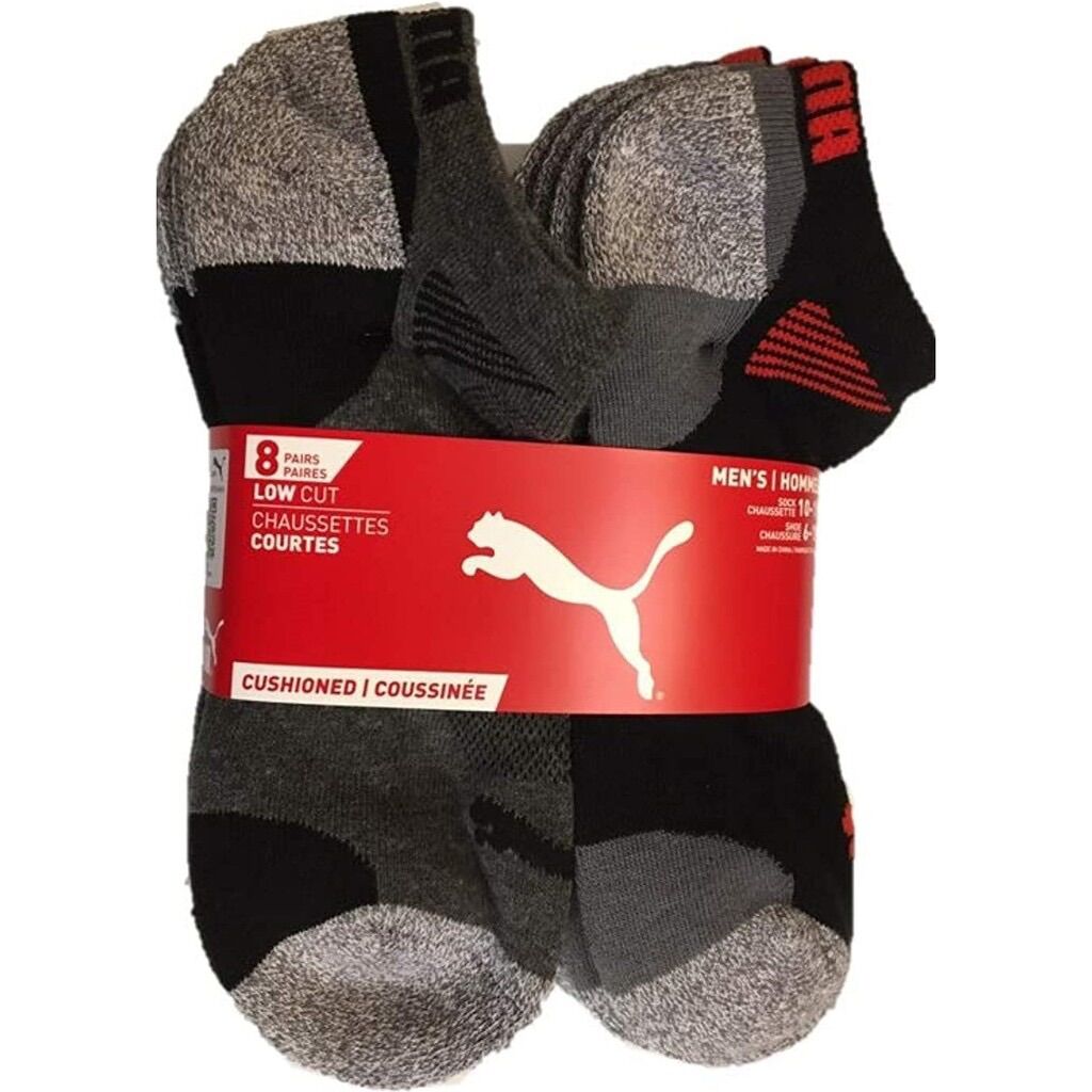 Bộ vớ thể thao cổ thấp Puma cho nam (8 đôi)