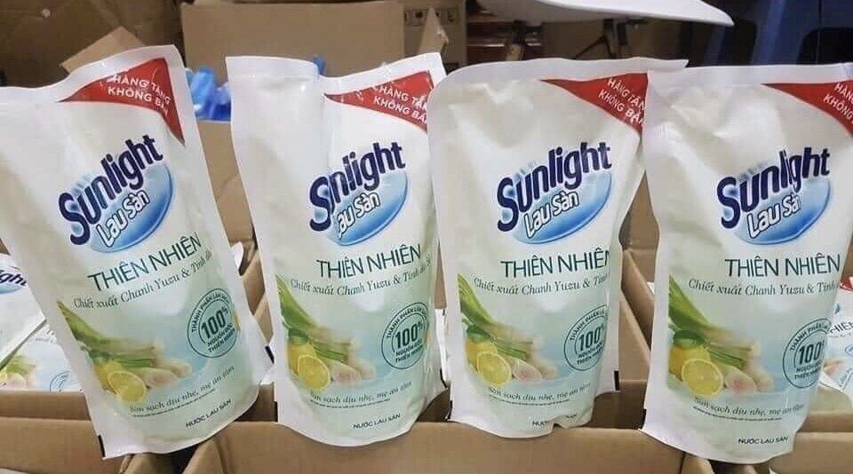 Nước lau sàn đuổi muổi tinh dầu thiên nhiên sunlight hương xả chanh