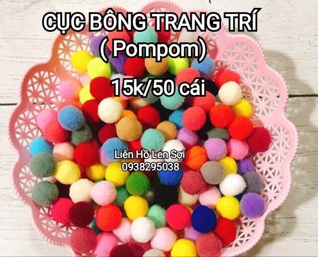 Cuc. bông 1,5cm trang trí