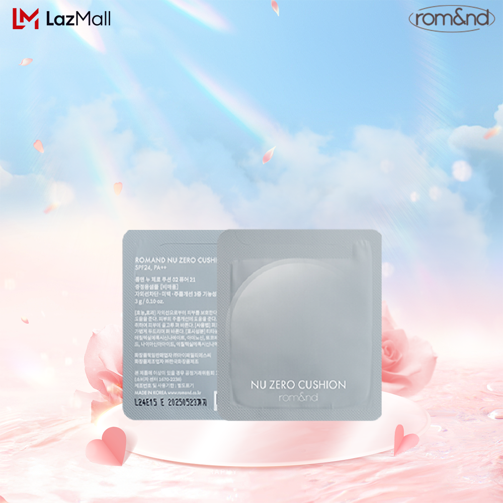 Sample romand nu zero cushion spf24/pa++ #02 pure 21