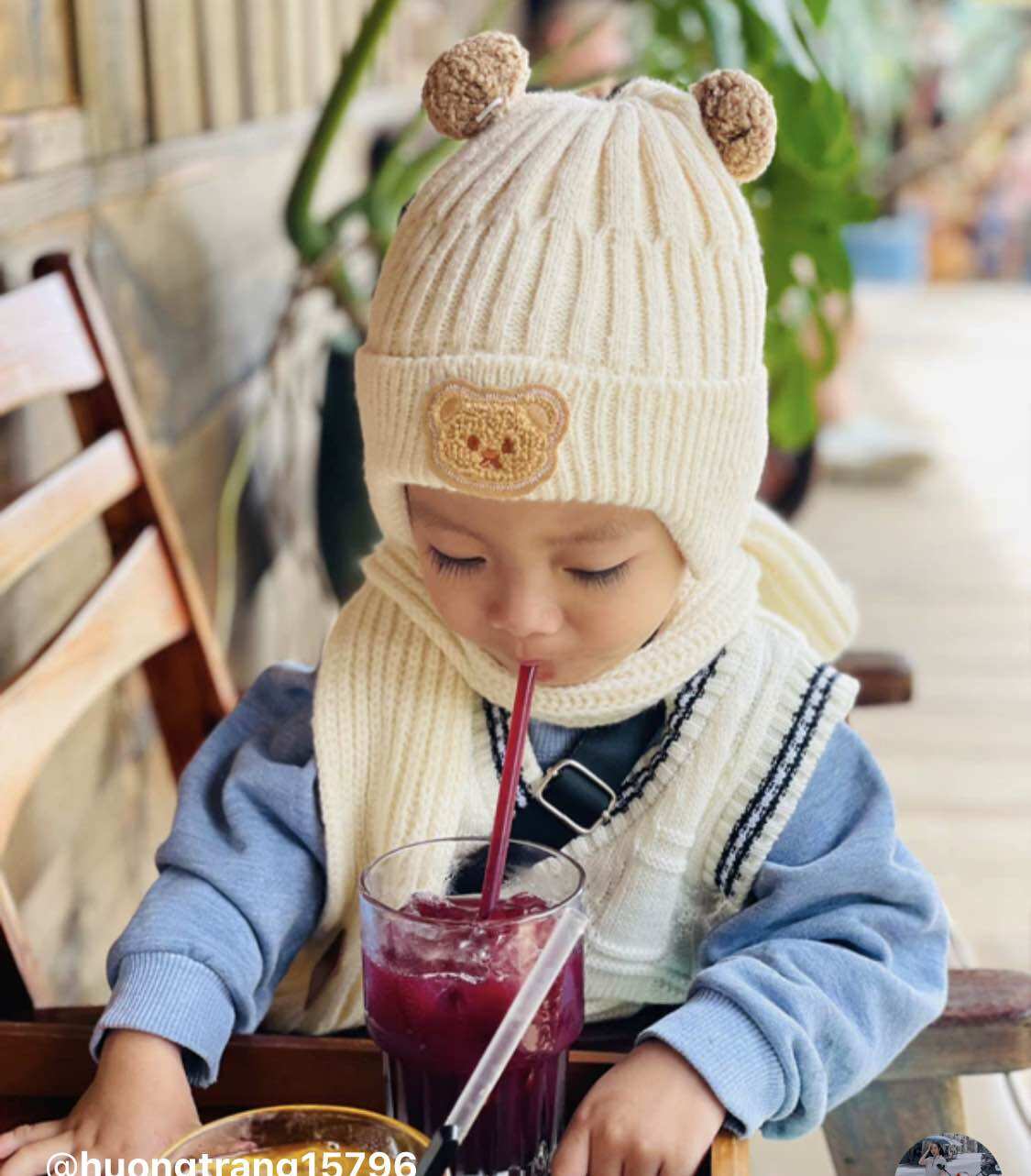 Khăn Choàng Cổ Len Giữ Ấm Cho Bé