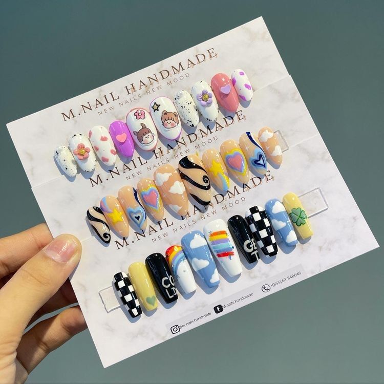 Combo 3 bộ nail box thiết kế theo phom móng