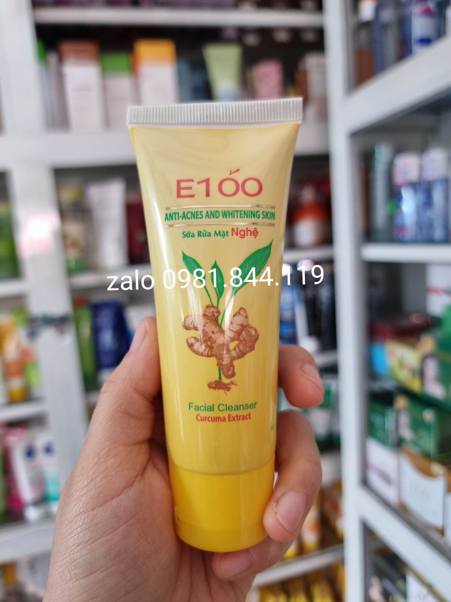 sữa rửa mặt e100 nghệ 50gr tuýp nhỏ chuẩn cty