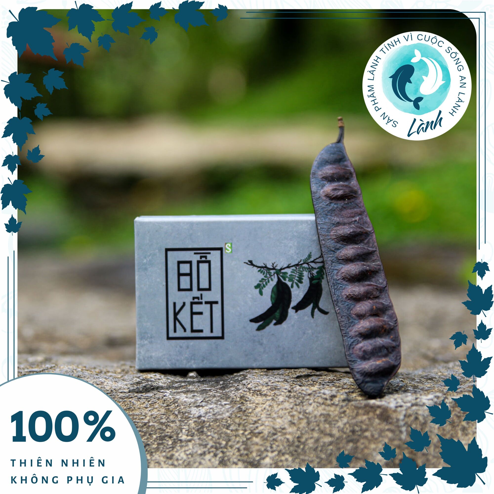 Xà phòng Bồ Kết Sinh Dược 100gr (Xà bông handmade thảo dược thiên nhiên) - Lành Shop