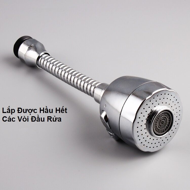 Đầu vòi rửa chén tăng áp xoay 360 độ
