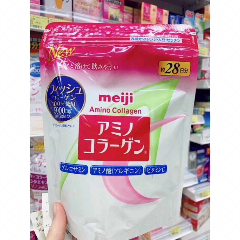 [Date 2024]Bột amino Collagen Meiji Nhật Bản
