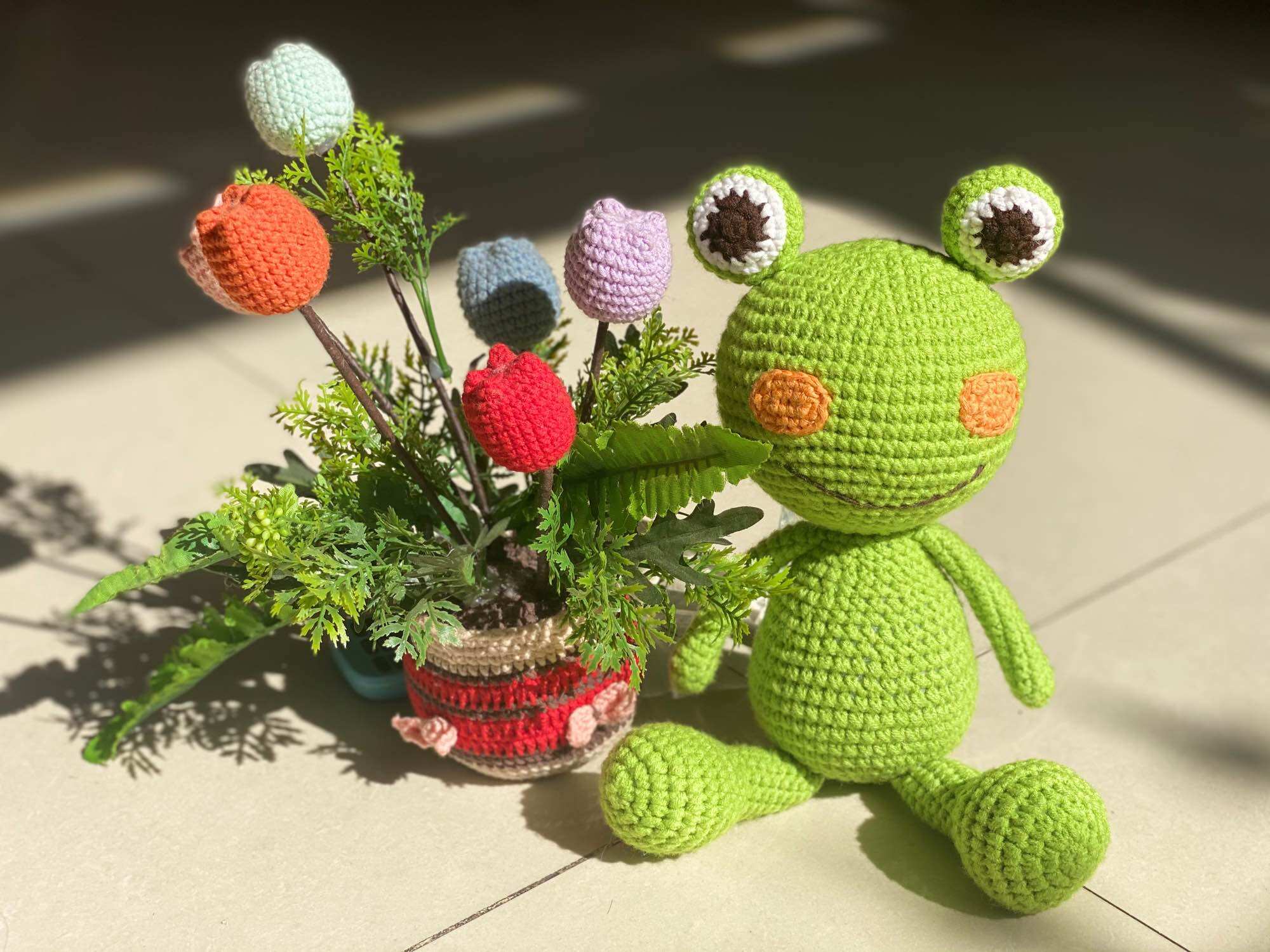 Ếch len handmade