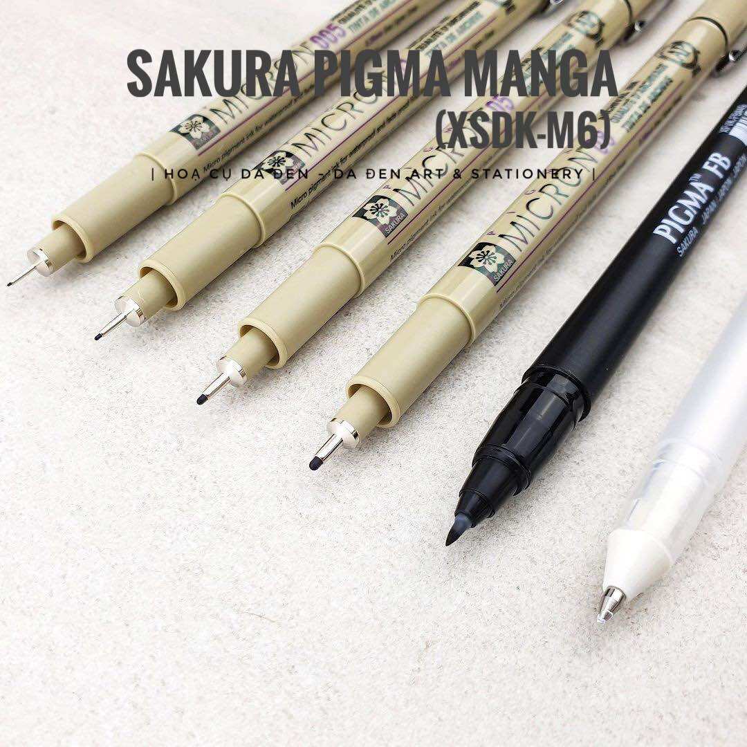 [HCM]Bộ 6 Bút Vẽ Manga Sakura Micron