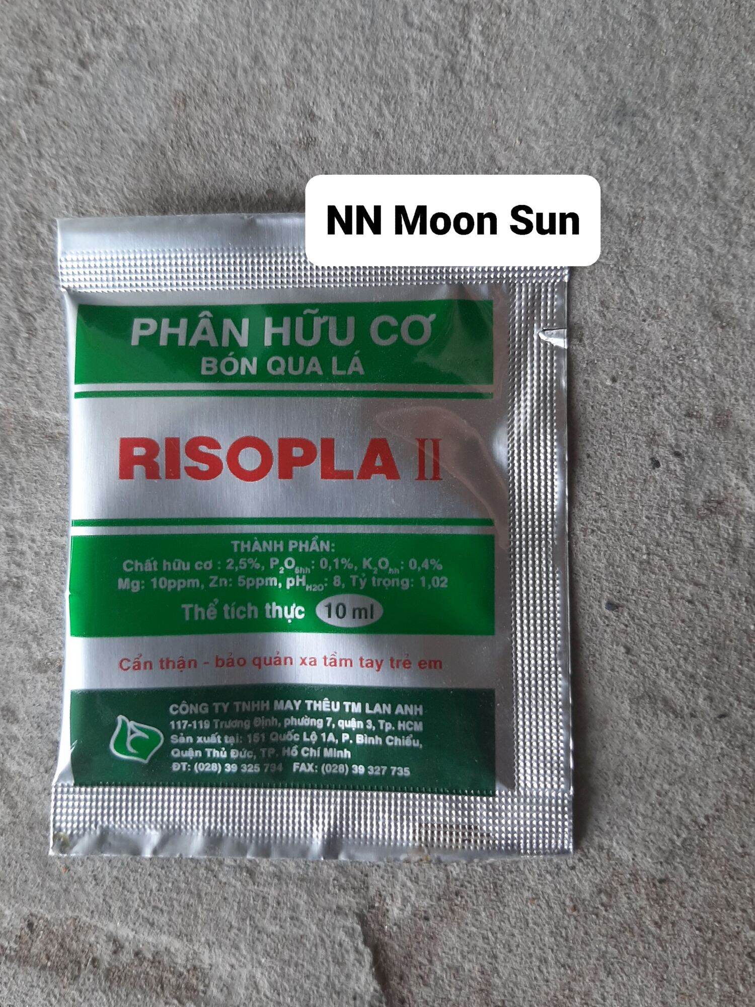 Phân bón hữu cơ bón qua lá risopla ii gói 10ml - nn moon và sun