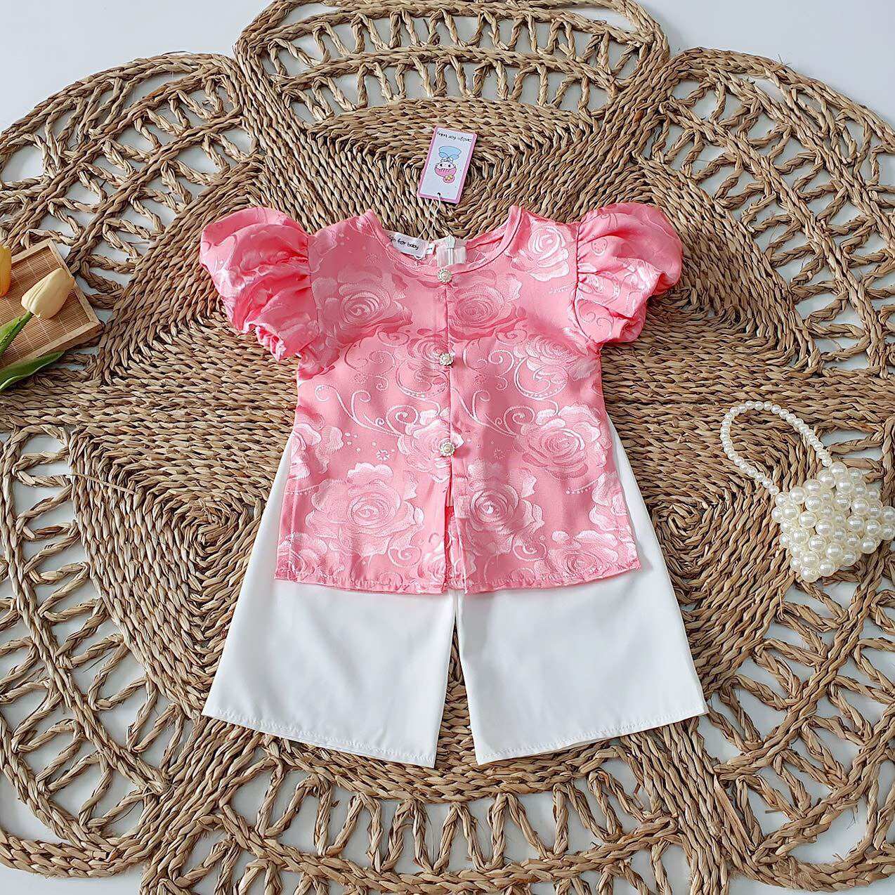 Set bà ba quần trắng siêu xinh bé gái diện trung thu lễ tết