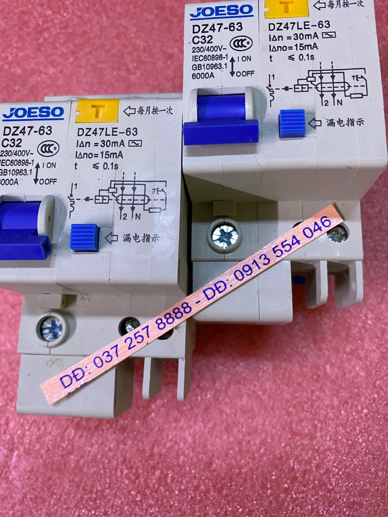 Át chống giật 1 pha 220 v DZ47-63/32 A