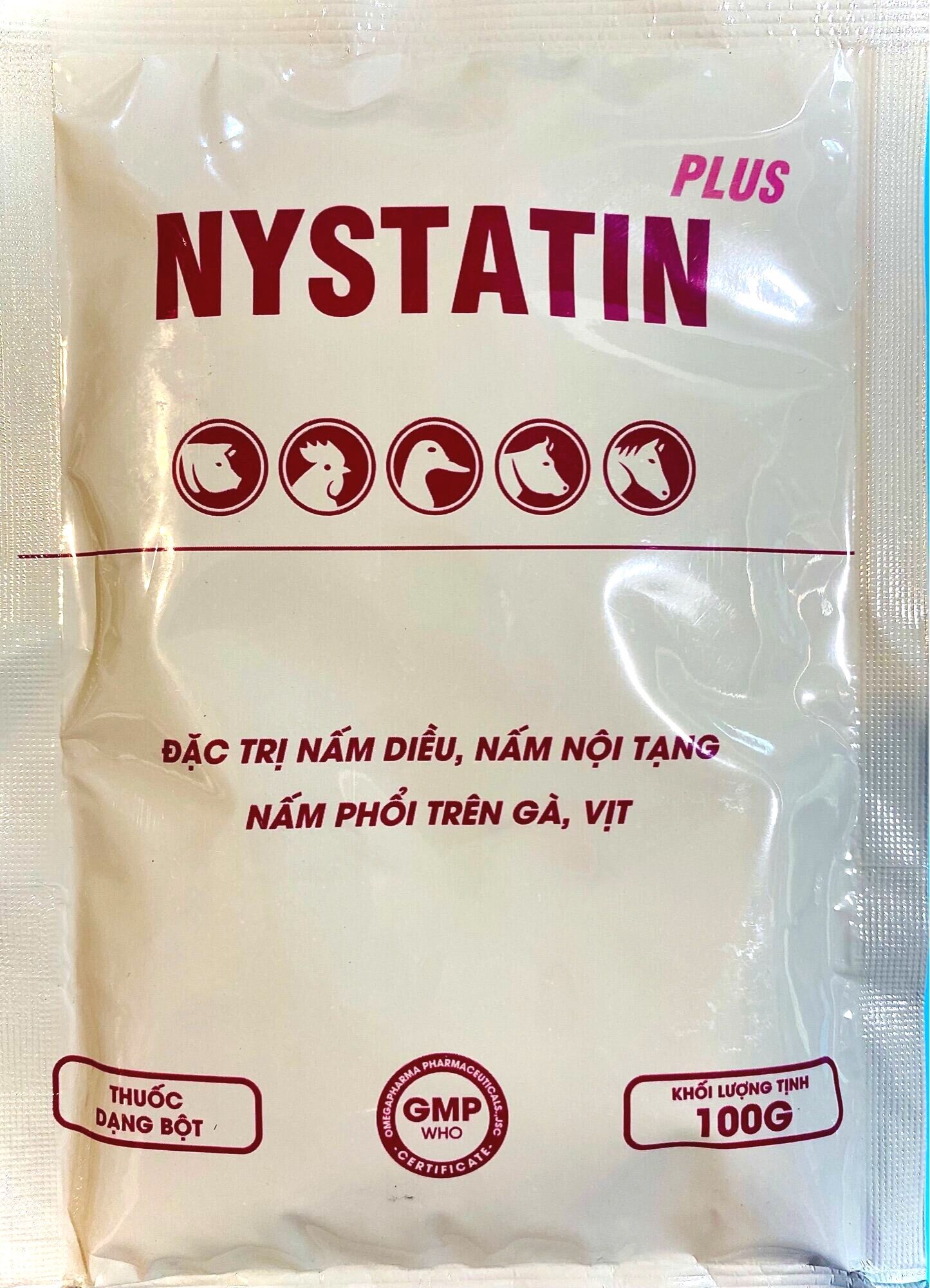 Agriviet Nystatin Plus- Nistatin100G+ Hepa Gold100G Nấm diều, nấm phổi, nấm miệng, nấm tiêu hoá