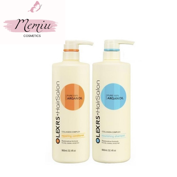 Cặp Dầu Gội Xả Olexrs Argan Oil Collagen Hair Salon chính hãng