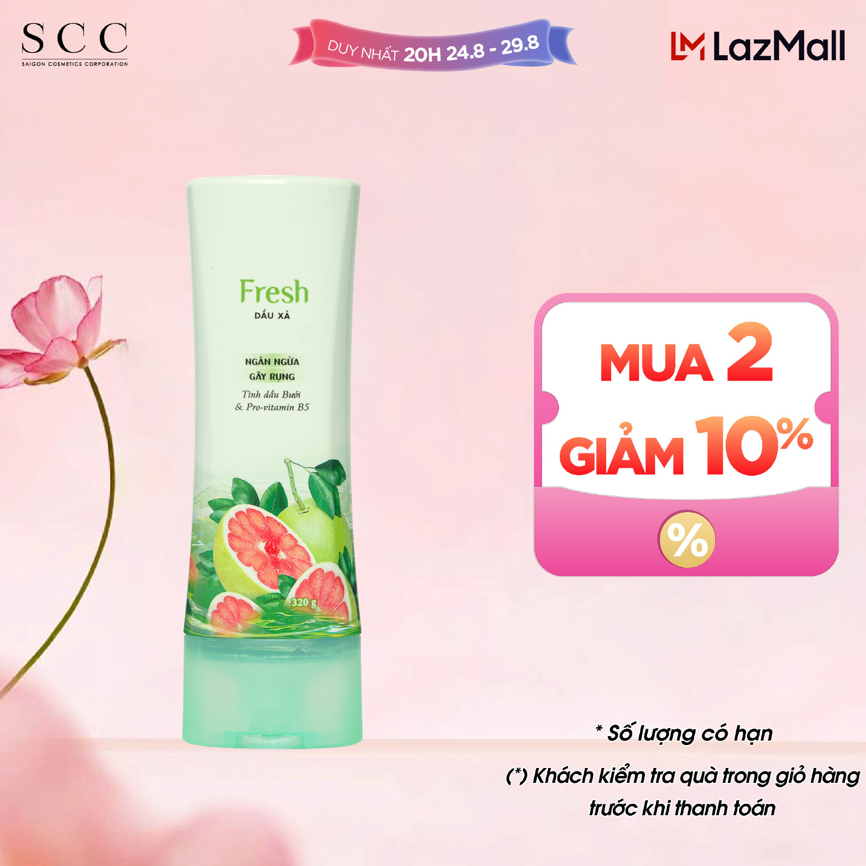 Dầu xả fresh bưởi giảm gãy rụng tóc 320g