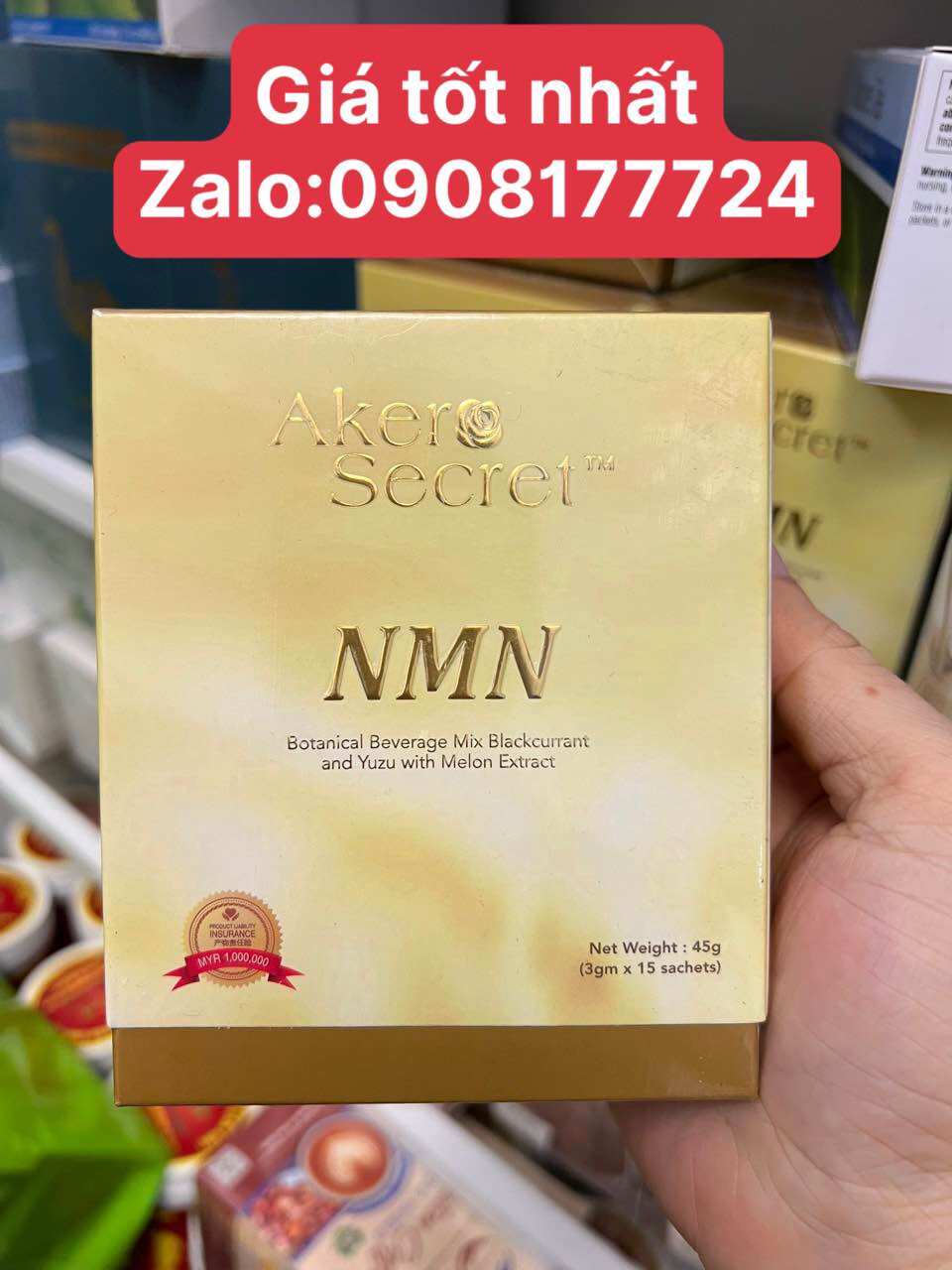 Tế Bào Gốc NMN Akero secret chính hãng – 15 gói/hộp – 3gr/gói