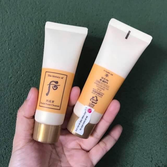 Sữa rửa mặt chống lão hóa Whoo vàng tuýp 40ml