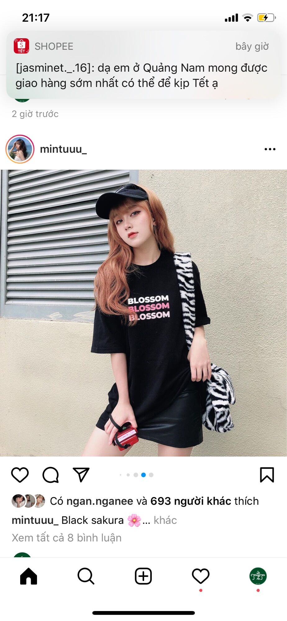 Túi đeo chéo lông họa tiết ngựa vằn (kèm hình thật)