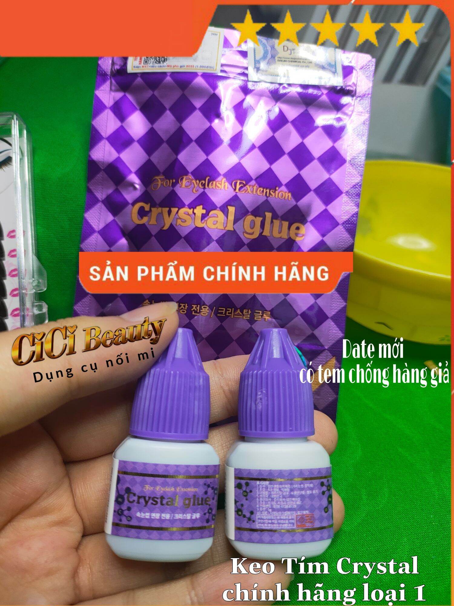 KEO NỐI MI CRYSTAL _ KEO TÍM CRYSTAL HÀN QUỐC (5ml)