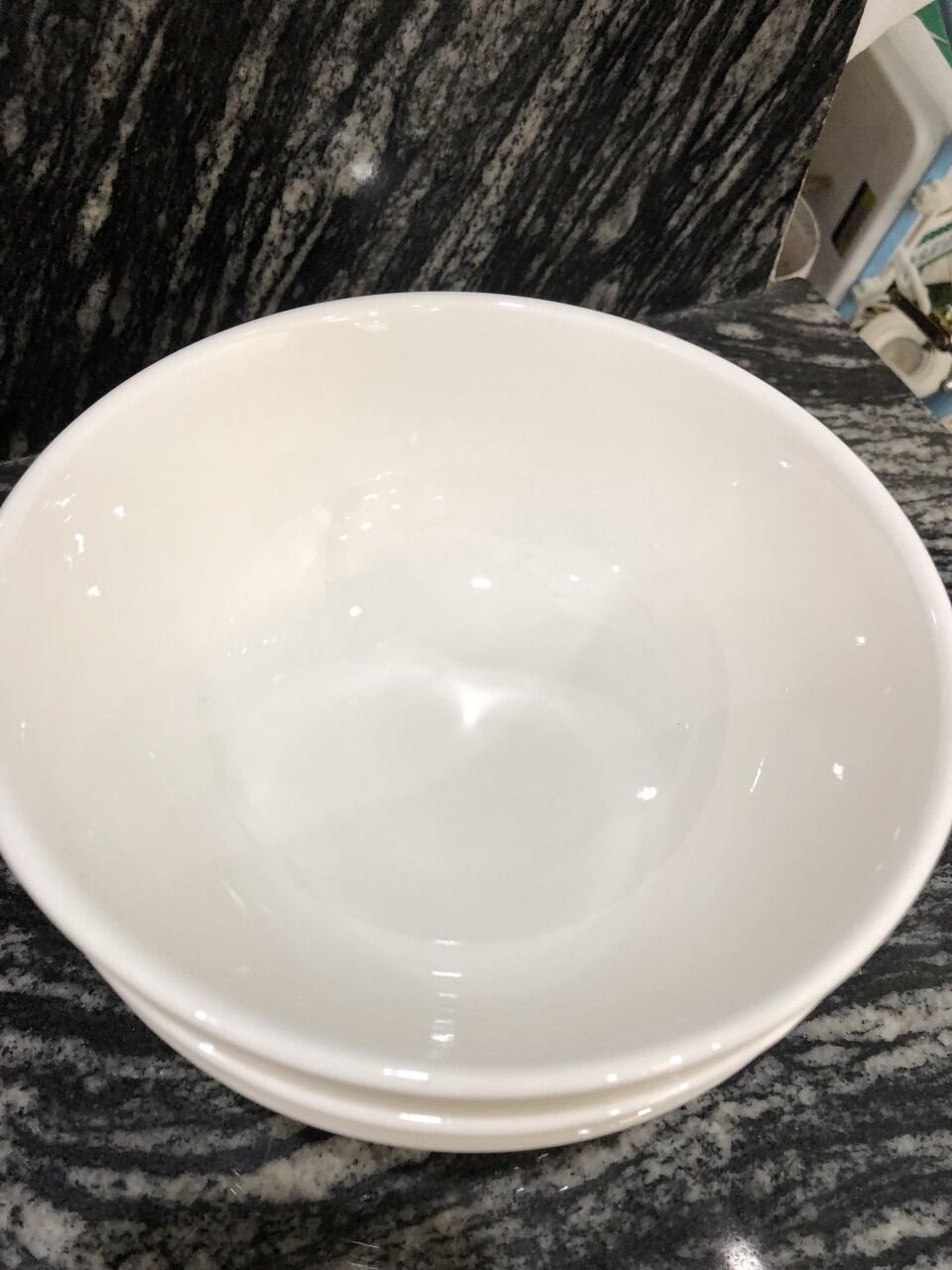 Tô sứ trắng siêu dày 18cm (set 5 cái)