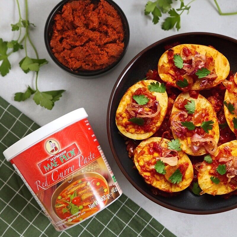 [HCM]MAE PLOY Gia Vị Cary Đỏ Hộp 400 gr Red Curry Paste