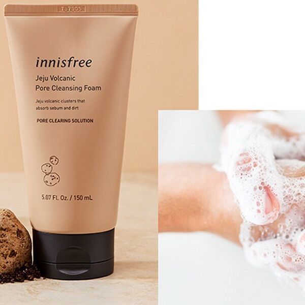 Sữa rửa mặt Innisfree tro núi lửa 150ml ( màu kem )
