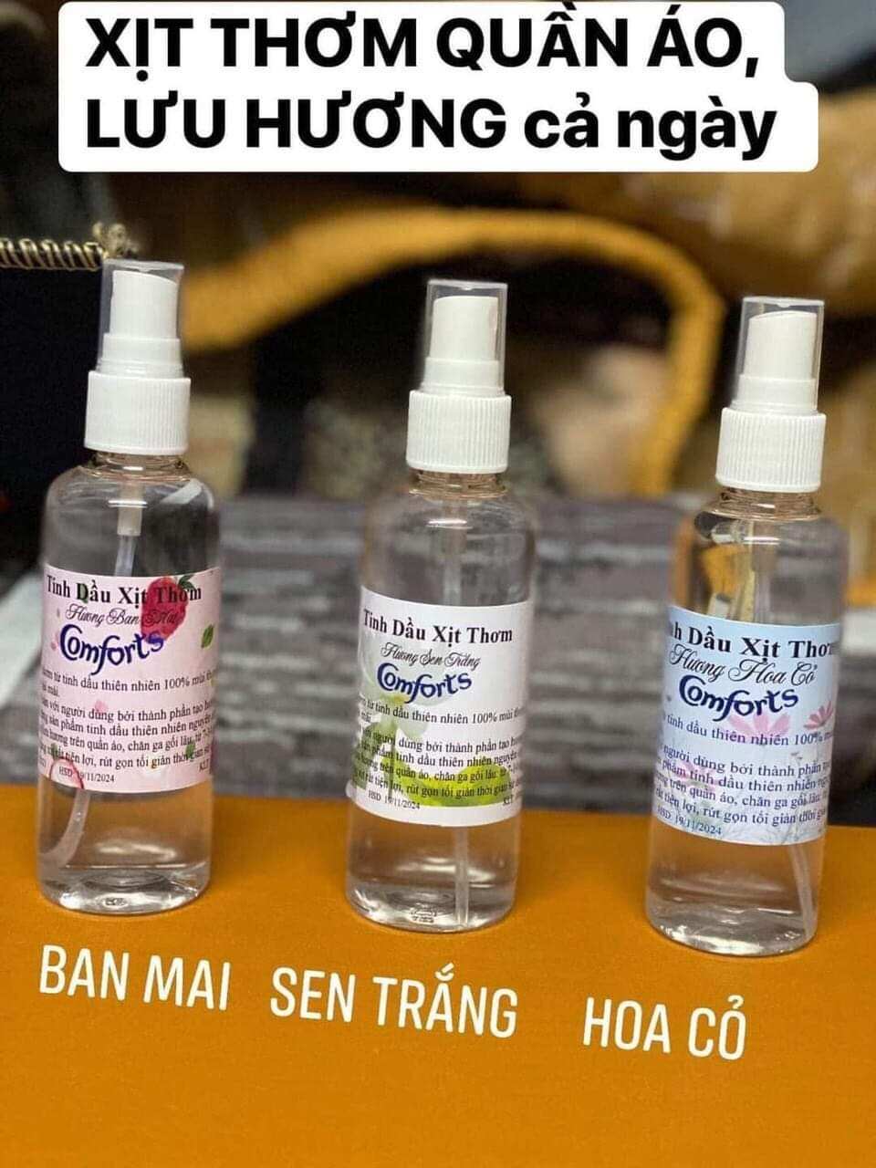 Xịt xả vải khô hương comfo