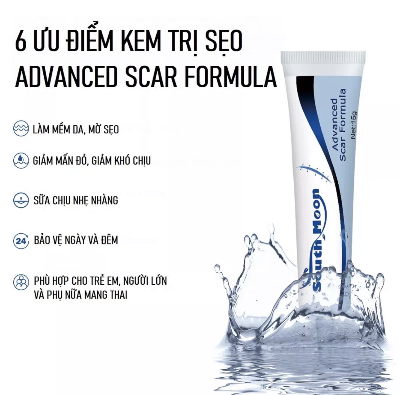 Kem Giảm Sẹo 15g South Moon Giúp Chăm Sóc Da Hiệu Quả