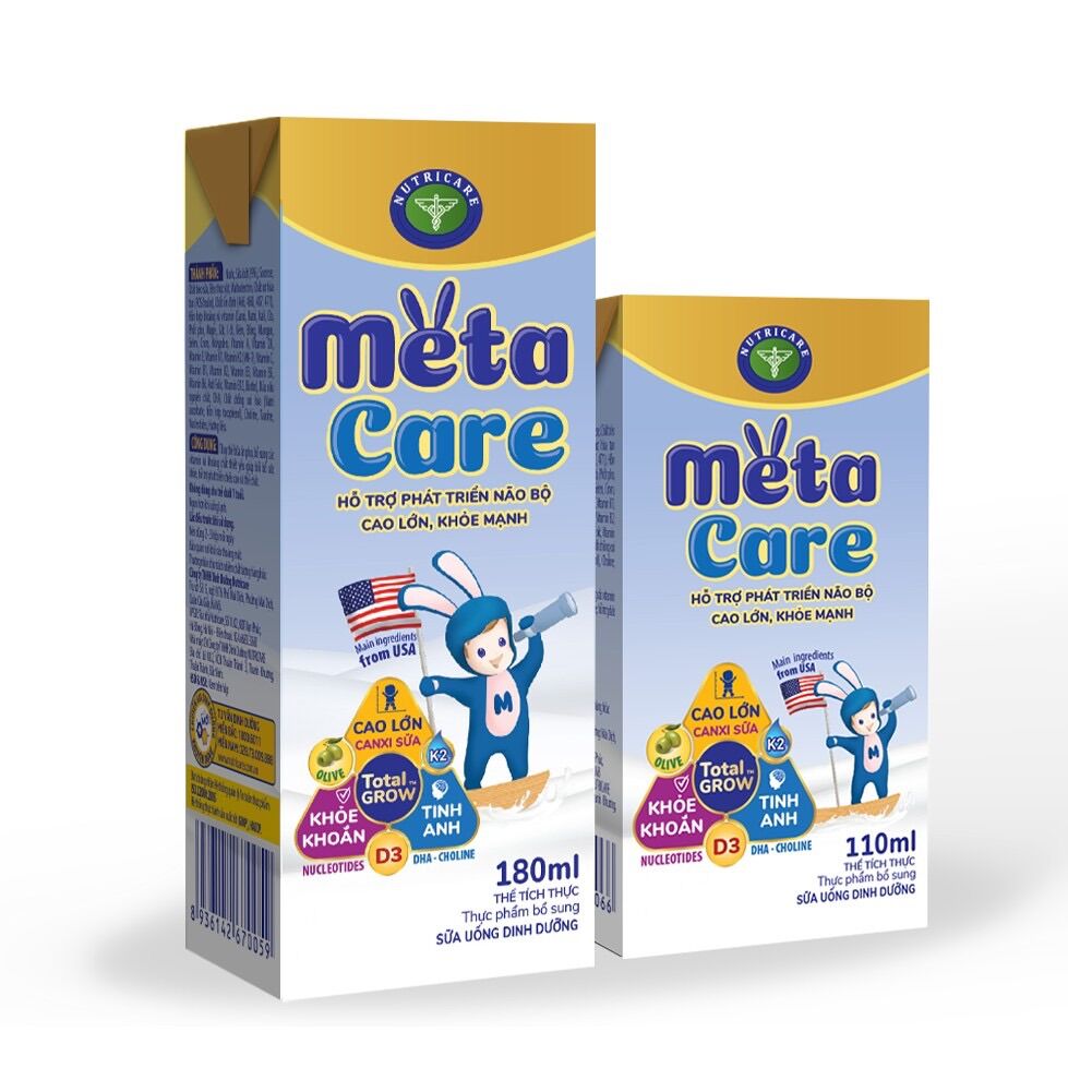 (Date 11/2024) Thùng Sữa bột pha sẳn Metacare 180ml