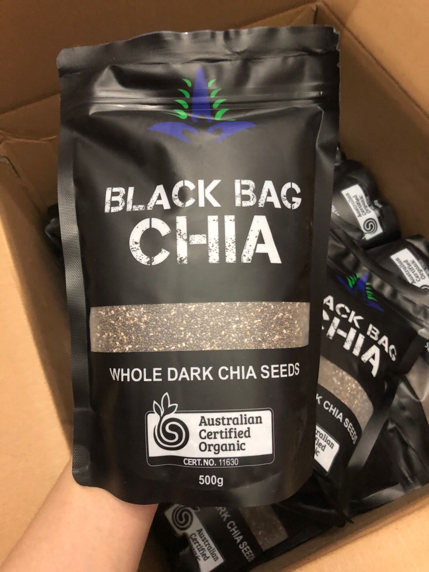 500g hạt chia đen Úc black bag chia