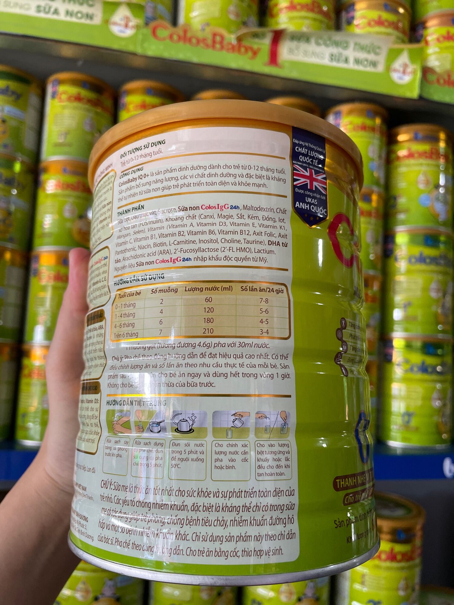 Sữa bột Colosbaby 0+ IQ 800g