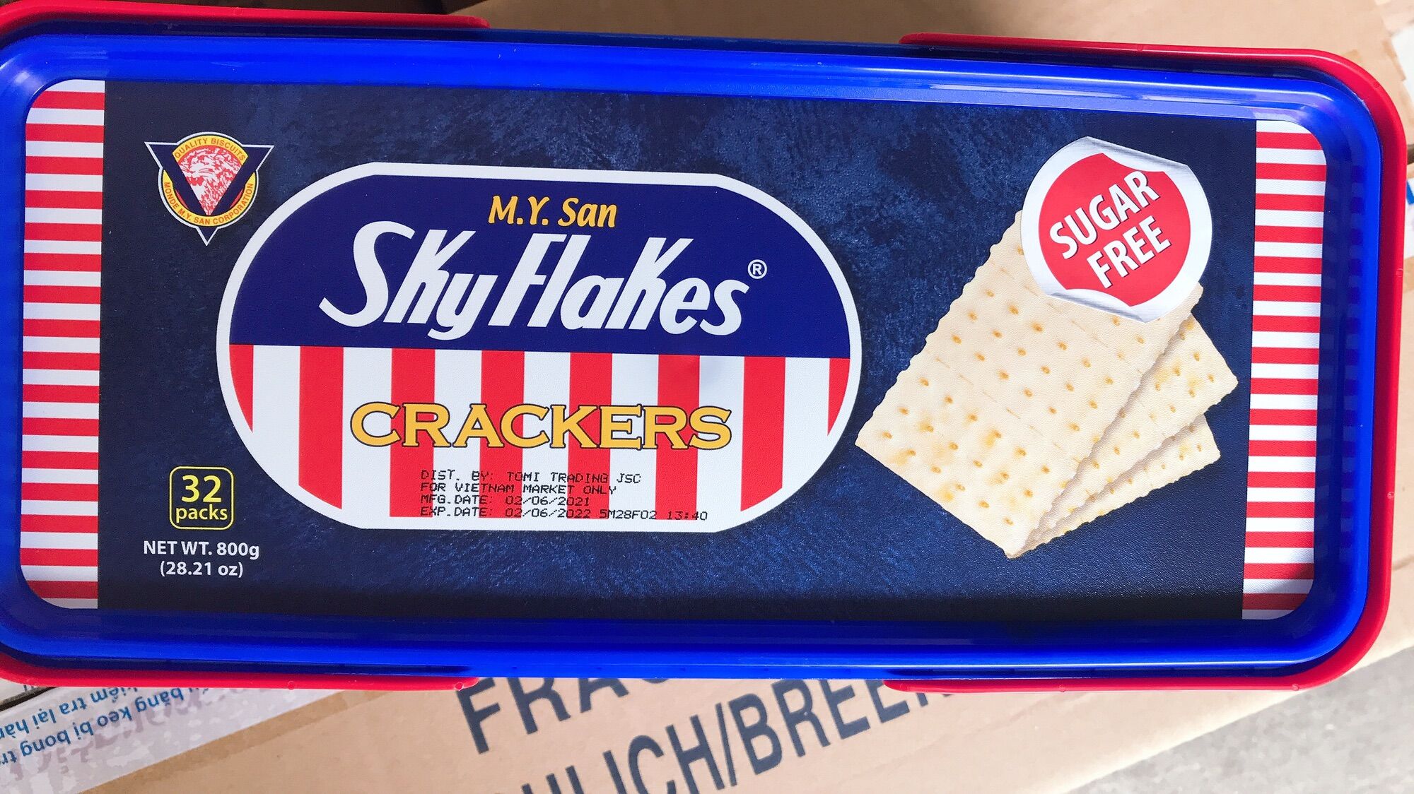 Bánh Không Đường SkyFlakes Crackers 800g