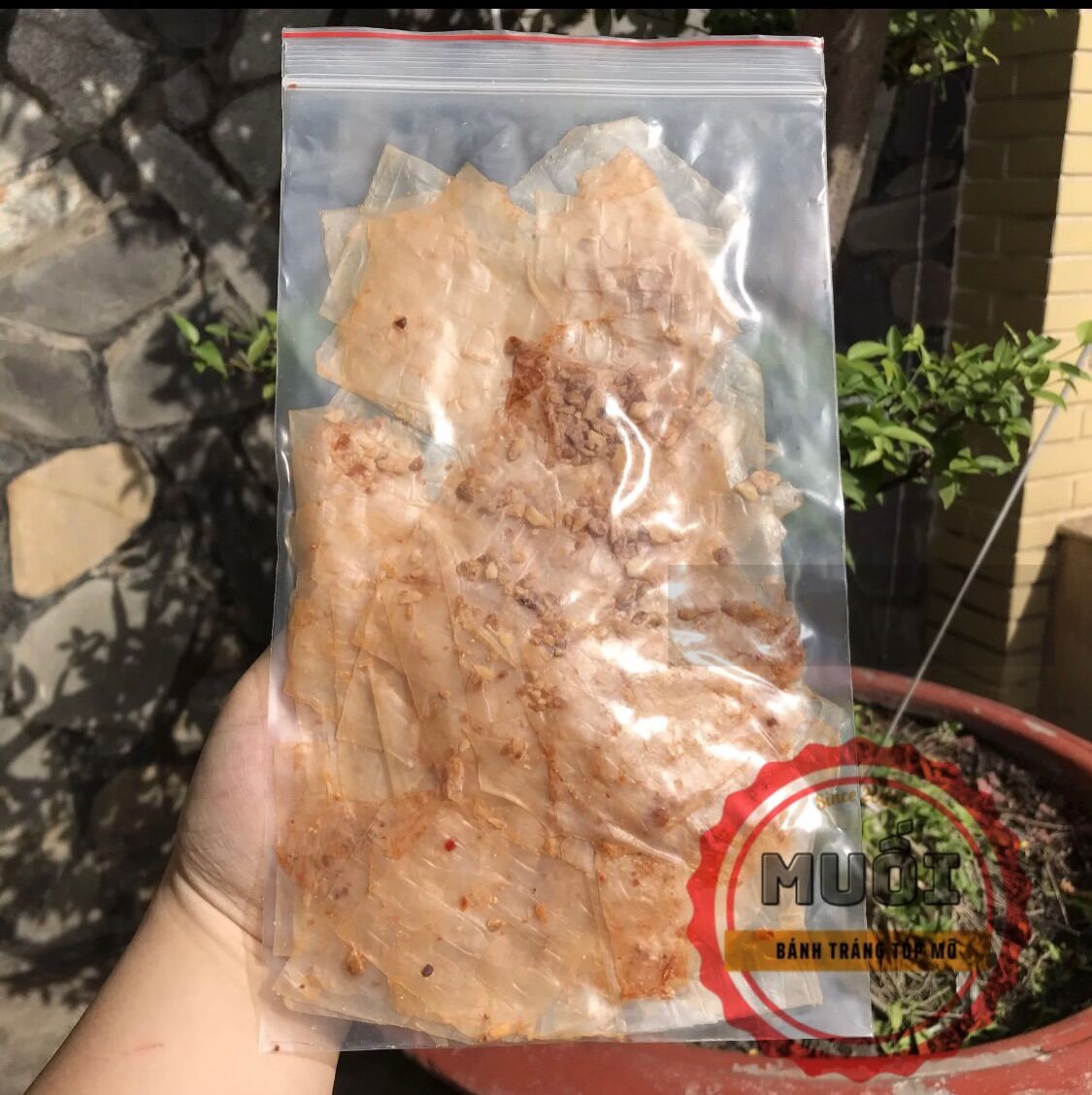 Bánh tráng xì ke muối tỏi (1 bịch)