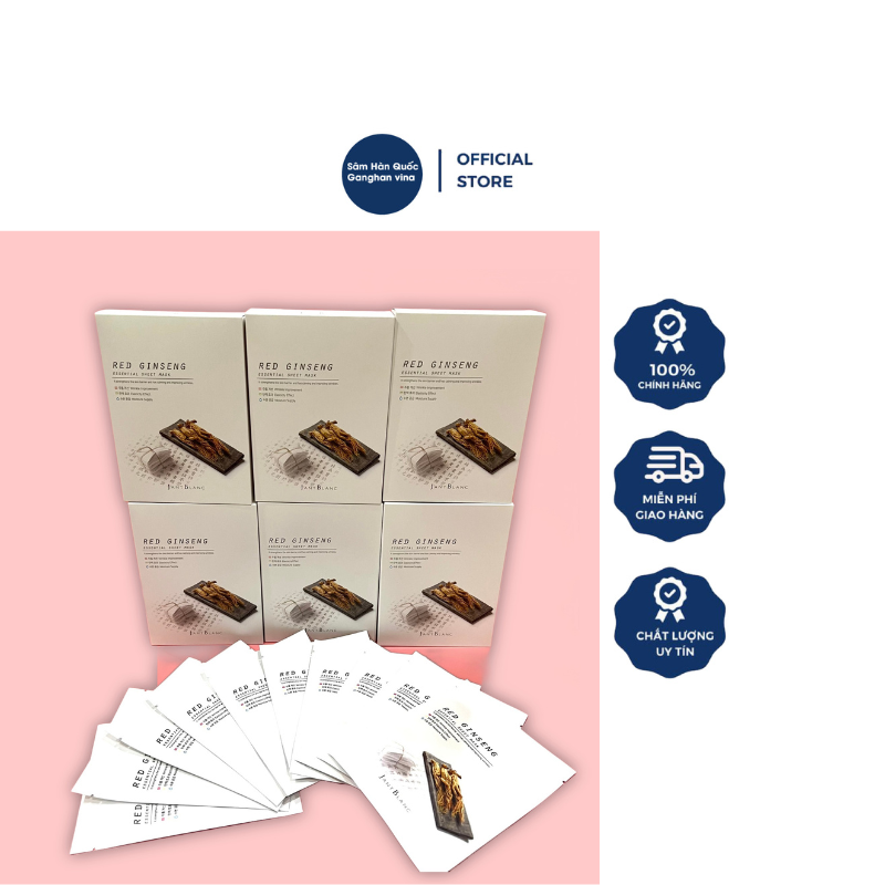 Mặt nạ nhân sâm đỏ dưỡng trắng da, chống lão hóa jant blanc essential sheet mask - red ginseng