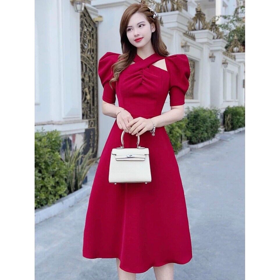 Đầm dự tiệc dây chéo