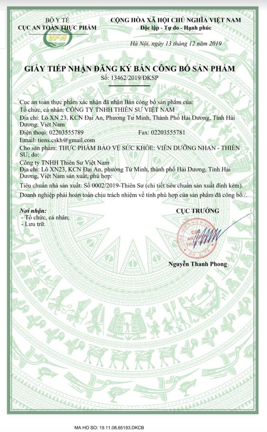 VIÊN DƯỠNG NHAN - TIENS (60v/lọ)