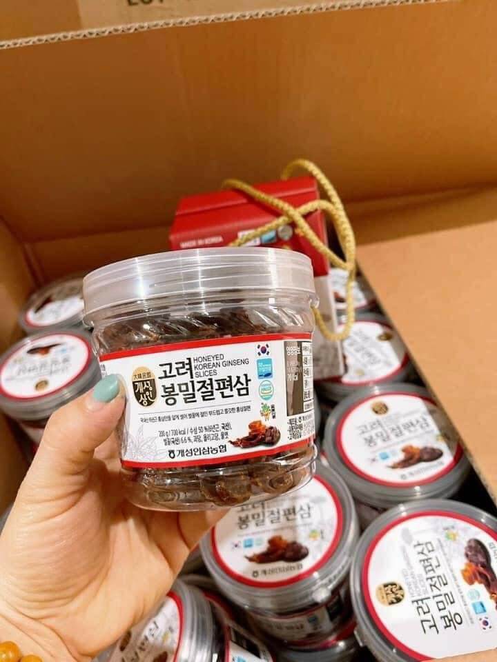 Sâm lát tẩm mật ong Hàn Quốc hộp 200g