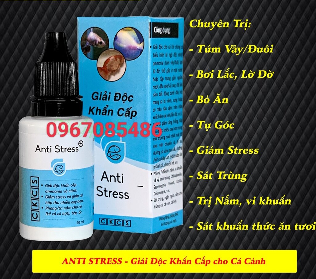 Anti stress , dưỡng cá , giải độc , ngăn ngừa và phòng bệnh cho cá , anti stress