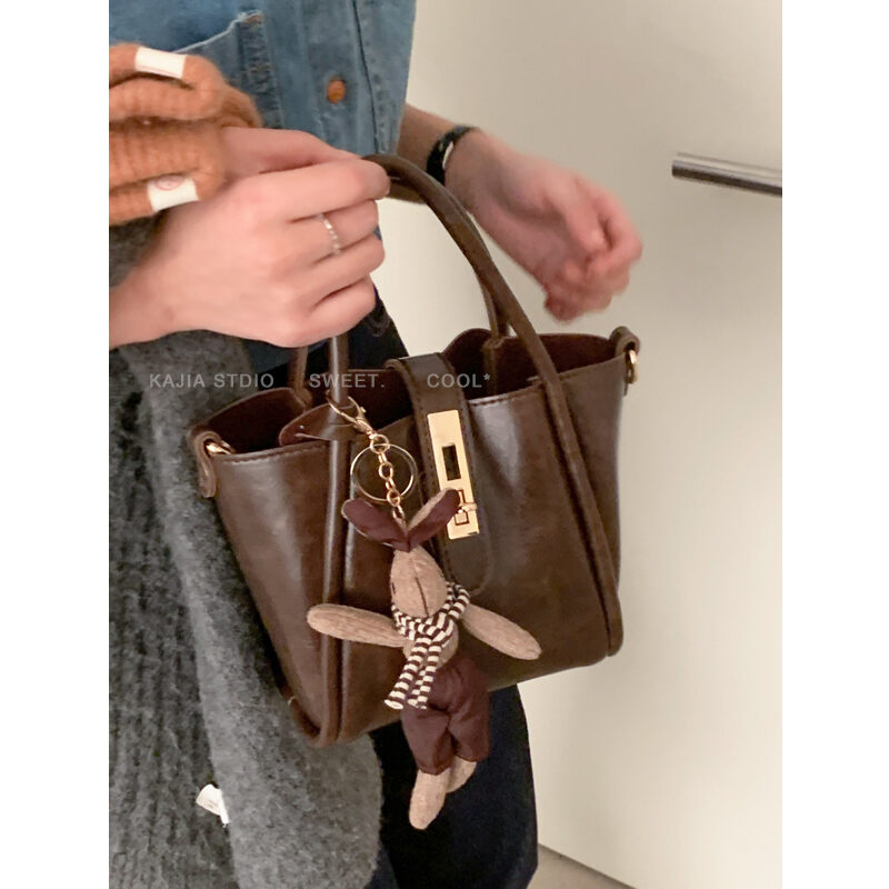 Túi Tote Đeo Chéo Phong Cách Retro Túi Xách Nữ Thu Đông Hàng Mới Về Túi Xách Thường Ngày Đa Năng Túi Xách Đeo Vai Đơn