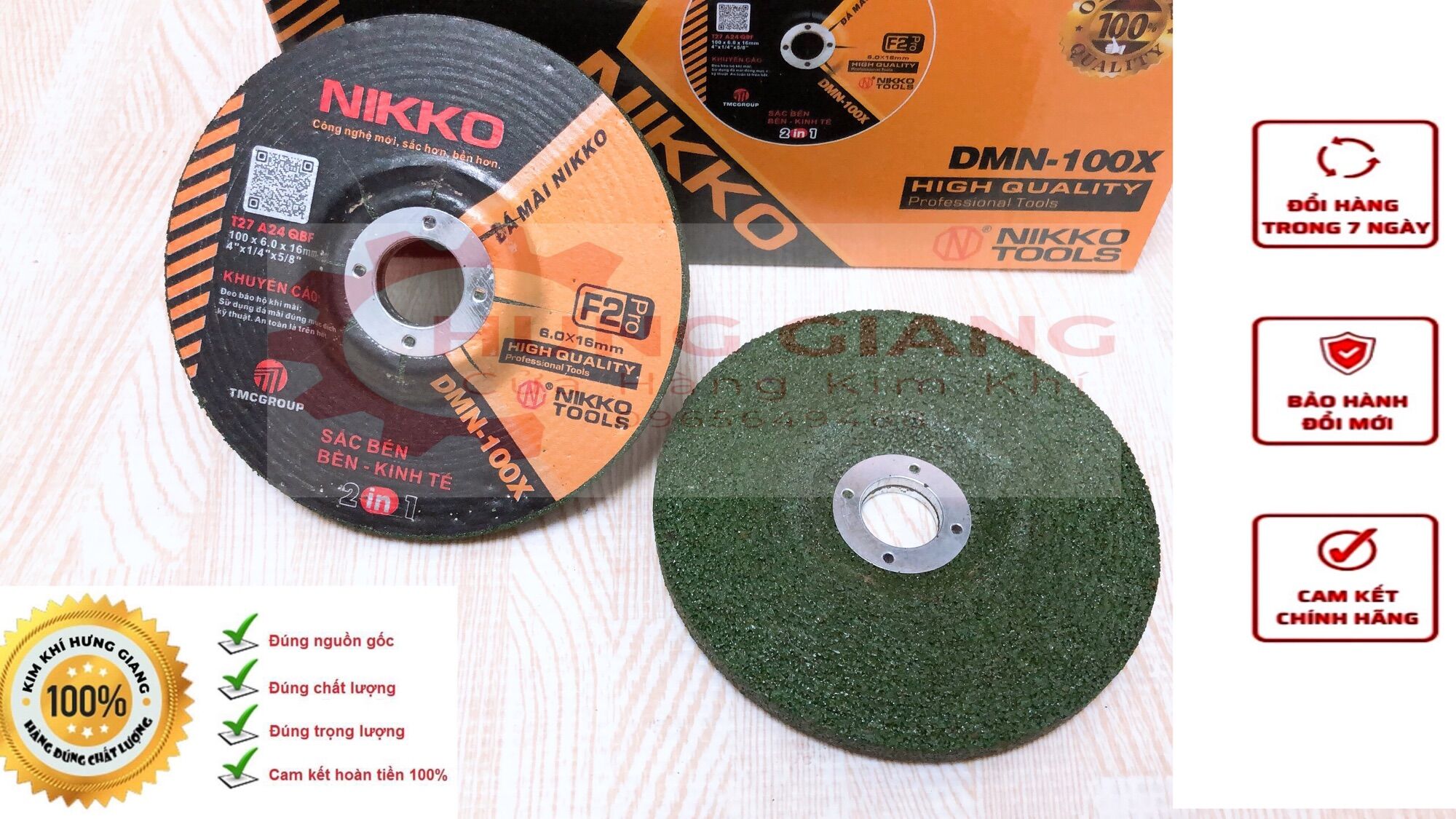 Đá mài sắt inox nikko phi 100 đá mài cao cấp