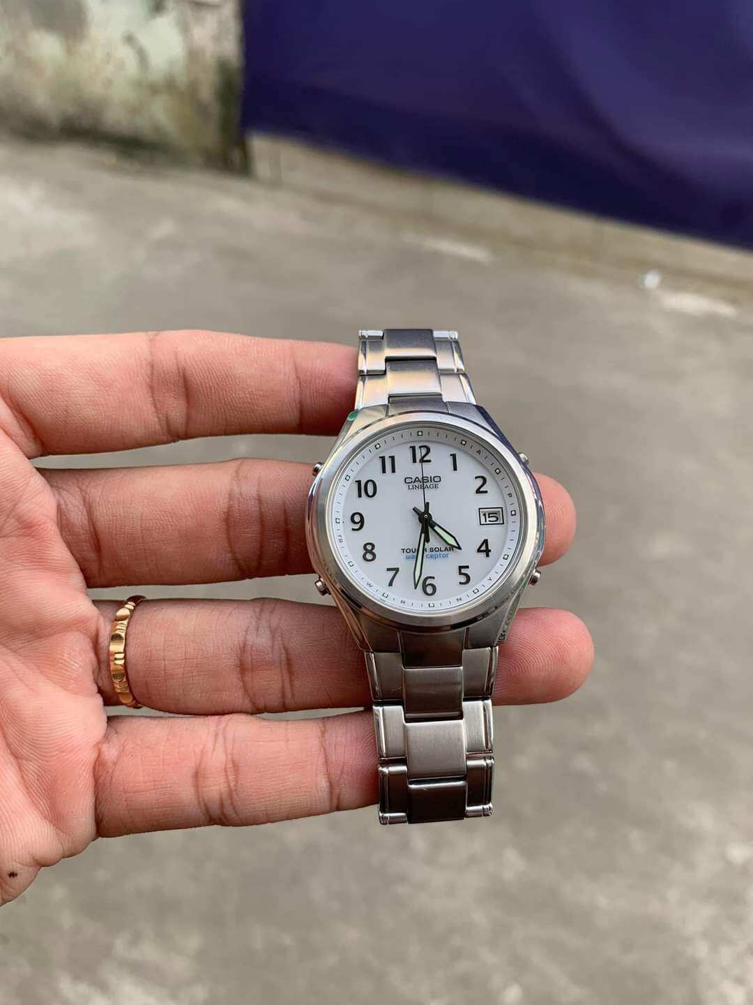Đồng hồ casio lineage LIW-120 , size 39mm, dây khóa zin thép không rỉ