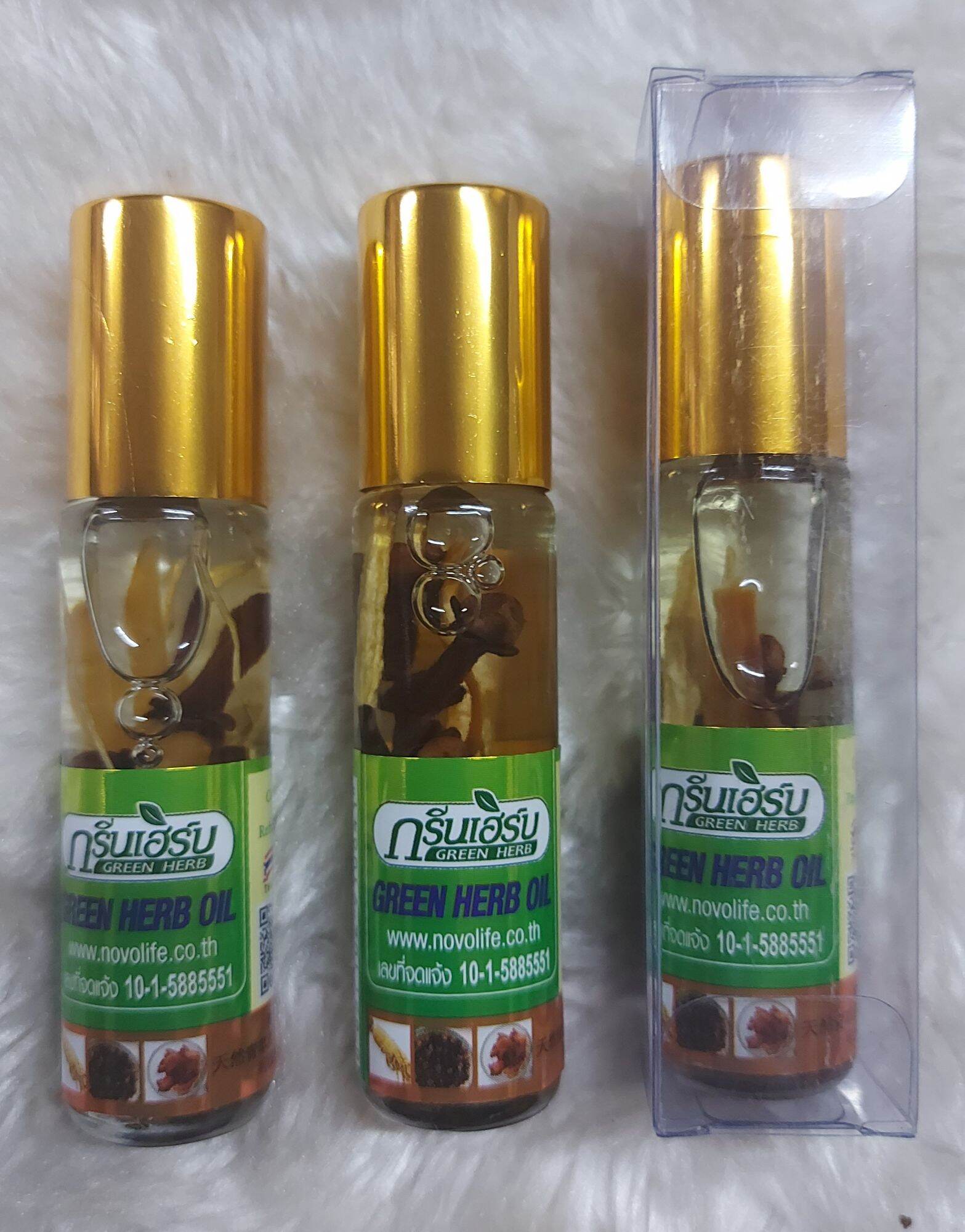 Dầu lăn nhân sâm Green Herb 8ml - hàng nội địa Thái Lan