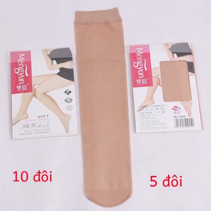 Tất Lụa Nhung Mỏng Đến Giữa Bắp Chân Cho Nữ Mùa Hè Dream Charm Sexy Silk Stockings Ultra Thin Mid-Calf No Ties Half-Knee Length