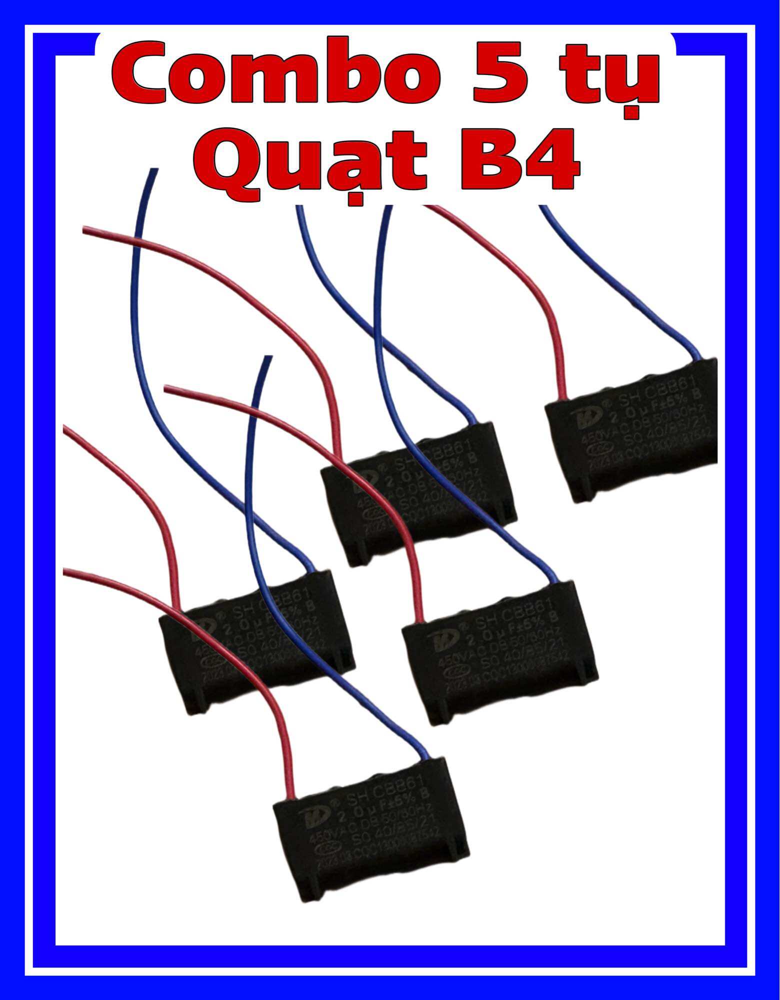 Tụ quạt b4 tụ dây kaba quạt bàn 2mf loại tốt 003