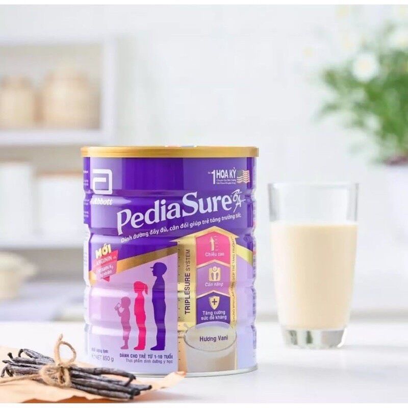 Lon sữa bột Pediasure 850gram hương Vani