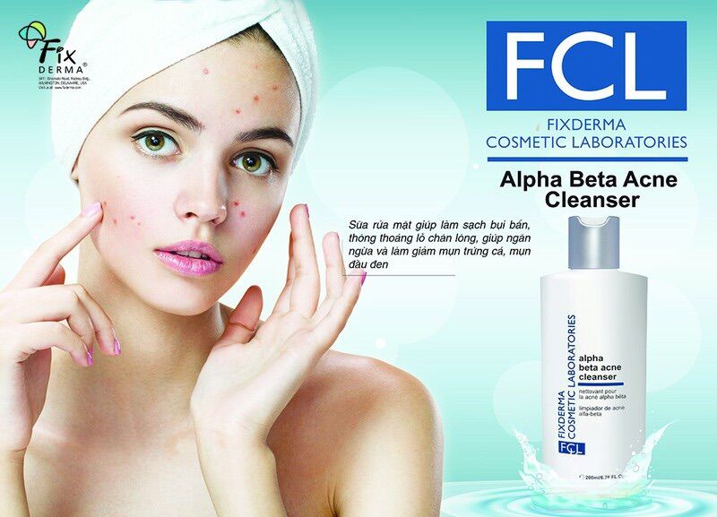 SỮA RỬA MẶT FIXDERMA FCL ALPHA BETA ACNE CLEANSER 200ml