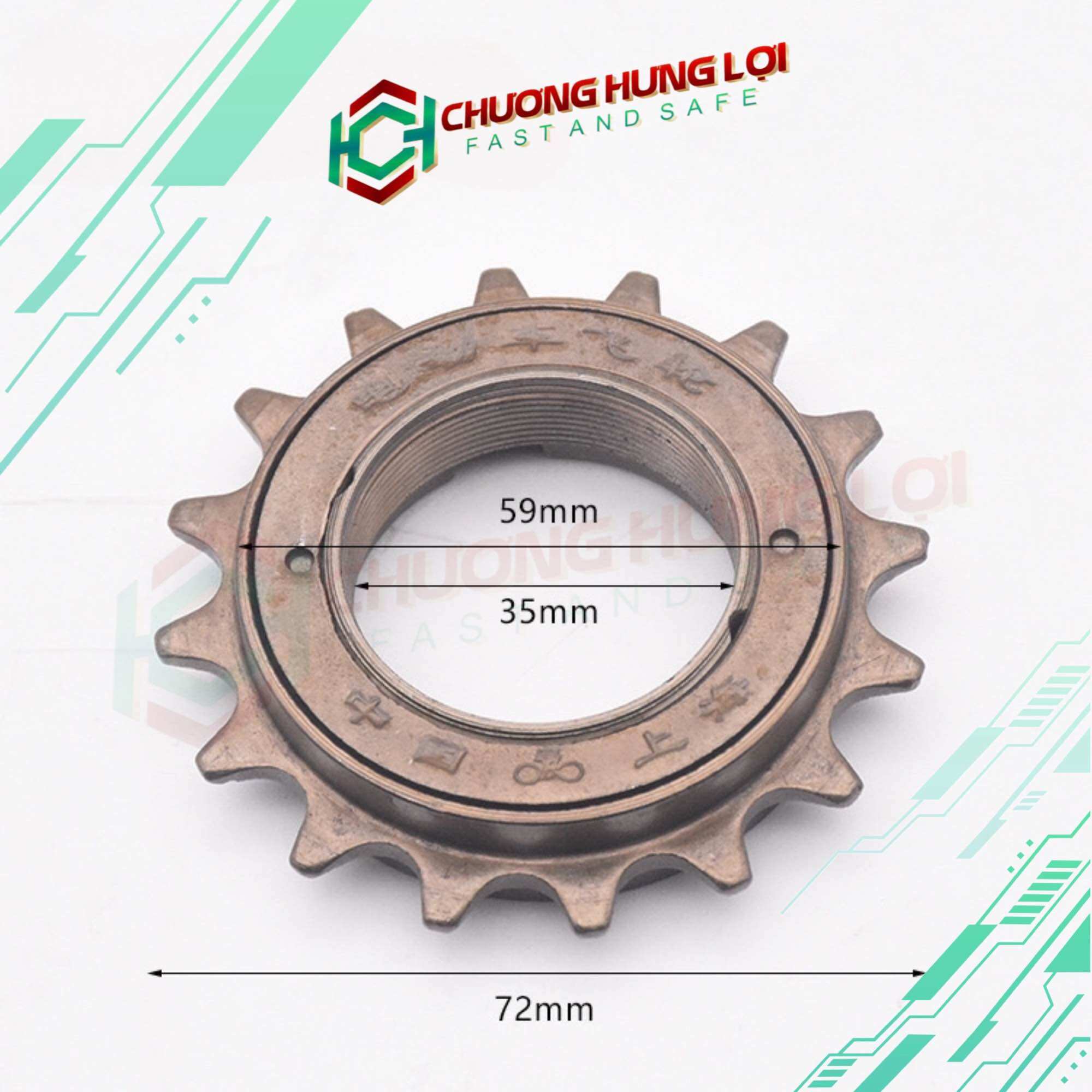 Líp 16 Răng Xe Đạp Điện
