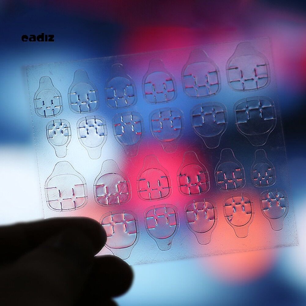 Set 24 miếng dán trong suốt để dán móng tay giả