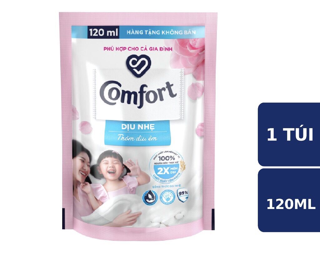 (Date tháng 1/2025)Nước Xả Vải Comfort Dịu Nhẹ 120ML