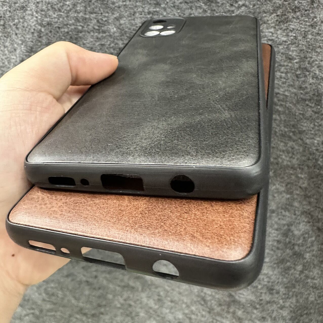 Case ốp lưng Samsung M51 dẻo kiểu da mềm mịn ôm máy bảo vệ camera
