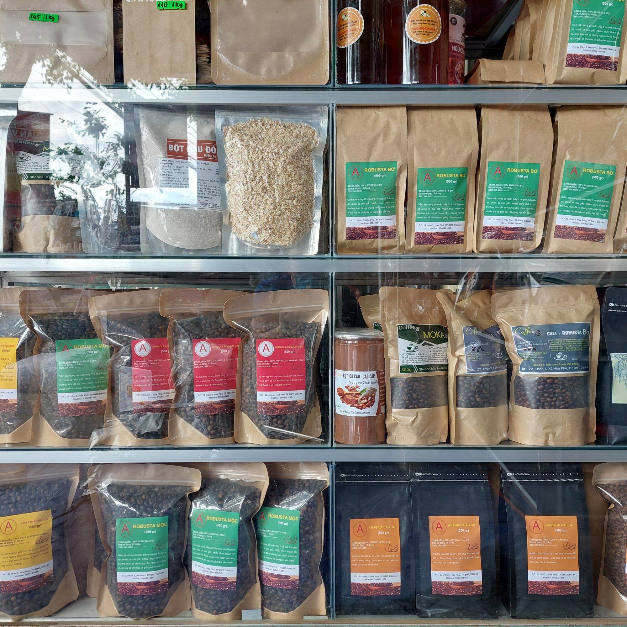 Cafe Robusta rang mộc Ban Mê Thuột chuyên pha máy 500g